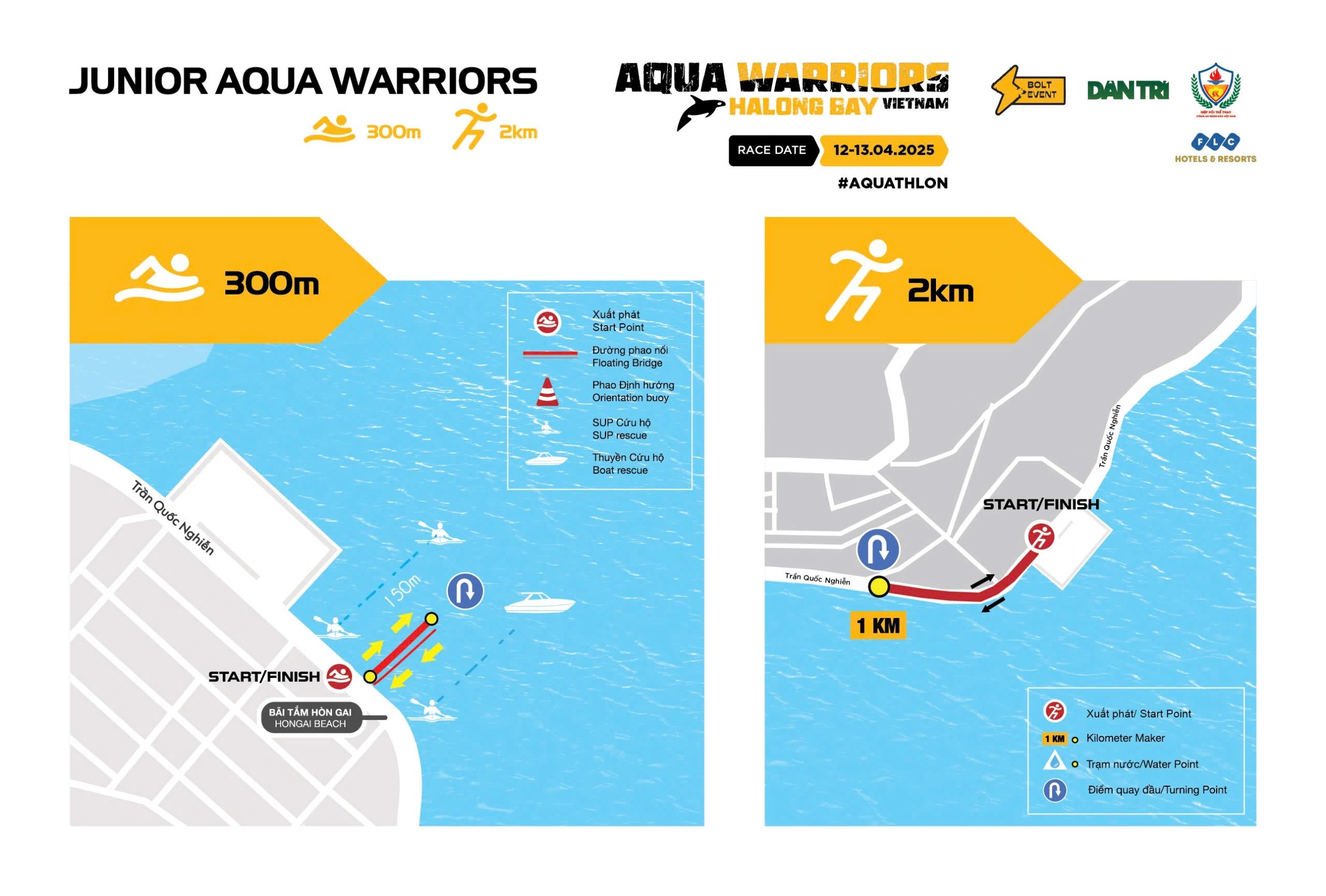 Aqua Warriors Halong Bay 2025 công bố bản đồ đường đua các môn phối hợp